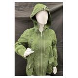 Pine Moss Green Zip Up Hoodie XS