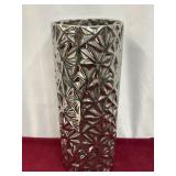Large Geometric Metallic Vase
