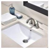 White Porcelain Undermount Vanity Sink