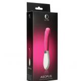 Luna Asopus Silicone Vibrator, 8.25", Pink/White