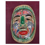 Indigenous Hand Painted Clay Mask