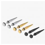 Spiked Black/ Gold/ Stainless Steel Earrings
