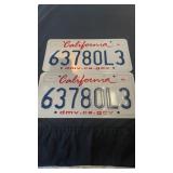 Lot of 2 California License Plates