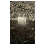 Sterling Silver Earrings w/ Green Jewels