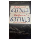 Lot of 2 California License Plates