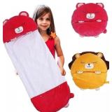 Yellow Lion Kids Sleeping Bag/Pillow/Plush Toy