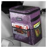 Purple Sparkle Car Trash Can/Organizer