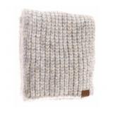 Soft Ribbed Oblong C.C Scarf Dove Grey Multicolor