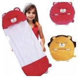 Yellow Lion Kids Sleeping Bag/Pillow/Plush Toy