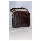 Vintage Brown Crocodile Leather Purse