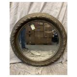 Vintage Round Mirror with Gilt Finished Frame
