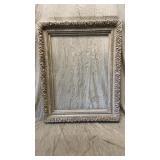 Antique Style Distressed Cream Wood Frame 30 x 40
