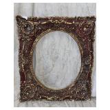 Antique Ornate Burgundy & Gold Frame