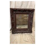 Vintage Wood Style Framed Mirror 36 x 40