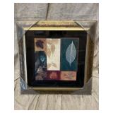 Botanical Mixed Media Wall Art Framed 20 x 20