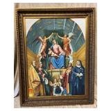 Mary and Jesus Religious Painting on Canvas Framed