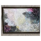 Abstract Painting on Canvas Framed 24 x 36