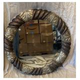 Vintage Round Mirror 34 inch