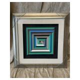 Geometric Optical Illusion Artwork Framed