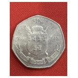 1988 Old Irish Ireland 50p Fifty Pence Coin