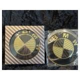 Black & Gold BMW Emblems x 4