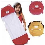Yellow Lion Kids Sleeping Bag/Pillow/Plush Toy