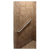 Stainless Steel 42in Peened Grab Bar, Shower