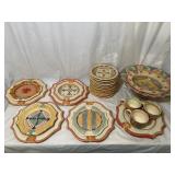 Horchow Hand Painted Italian Stoneware