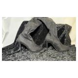 Thigh High Fabric High Heels Size 8.5 Womenï¿½s