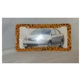 Lot of 4 Cheetah Print License Plate Frames