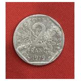 1979 FRANCE 2 FRANCS COIN