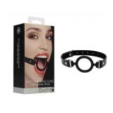 Ouch Adjustable Silicone Ring Gag Black