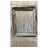 Antique Style Distressed Cream Wood Frame 30 x 40