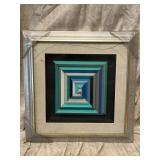 Geometric Optical Illusion Artwork Framed
