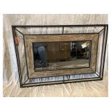 Iron & Wood Rustic Rectangular Mirror