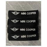 Set of 4 Mini Cooper Seat Belt Covers , Black
