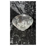 1989 Kai-Yin Lo Lead Crystal Glass Butterfly Bowl