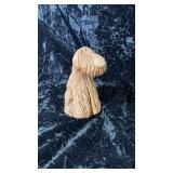 Wooden Dog Sculpture