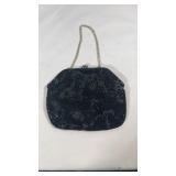 Vintage  Small Black Beaded Purse, Handbag