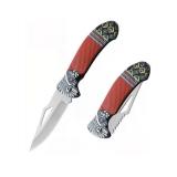 Tribal Red Pocket Knife