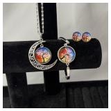 Lot of 10 Colorful Tree of Life Jewelry Sets