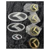 Kia Emblem Black Silver & Gold 7 pcs
