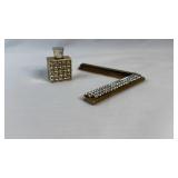 Vintage Folding Comb and Perfume Bottle