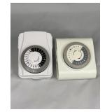 Lot of 2, 24-Hour Indoor Plug-In Mechanical Timer