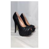 Liliana Platform Black Heels Size 8