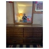 Wood Dresser With Mirror