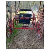 Horse-Drawn Buggy Black & Red Carriage