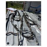 Four Western Head Stalls with Bits