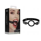 Ouch Adjustable Silicone Ring Gag Black