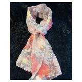 Pink Floral Scarf